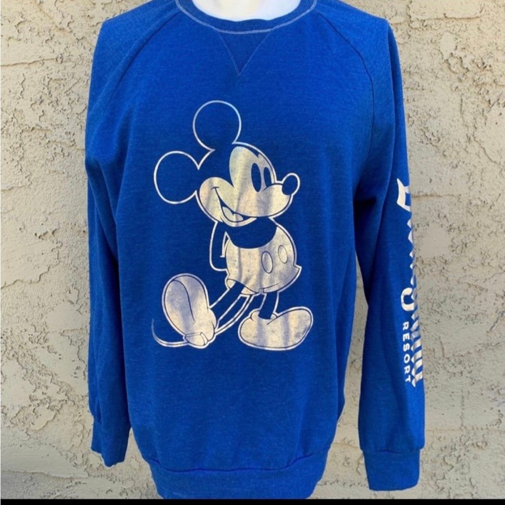 Disneyland Resort Make A Wish Mickey Mouse Sweatshirt Foil Men’s Medium